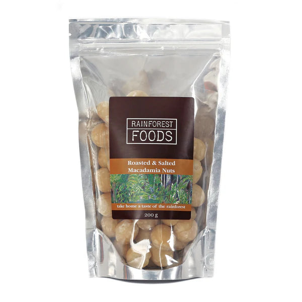 Rainforest Foods Dry Roasted and Salted Macadamia Nuts 200g