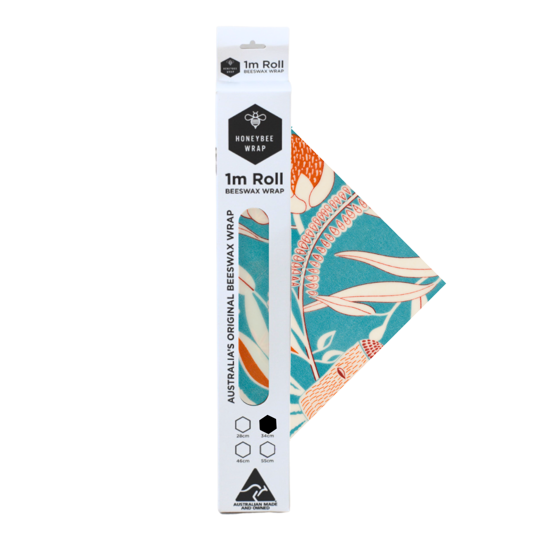 HoneyBee Wrap Beeswax Roll 34cm x 1 Metre Australian Range
