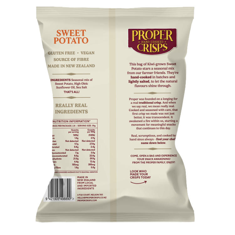 Proper Crisps Sweet Potato 100g