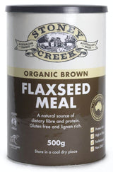 Stoney Creek FlaxseedOrganic Meal Brown 500g