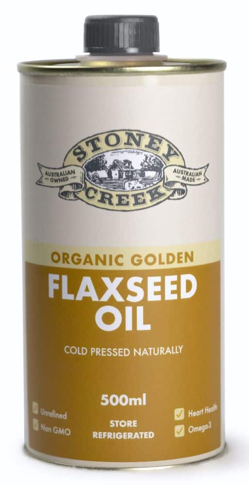 Stoney Creek Organic Flaxseed Oil Golden Cold Pressed 500ml