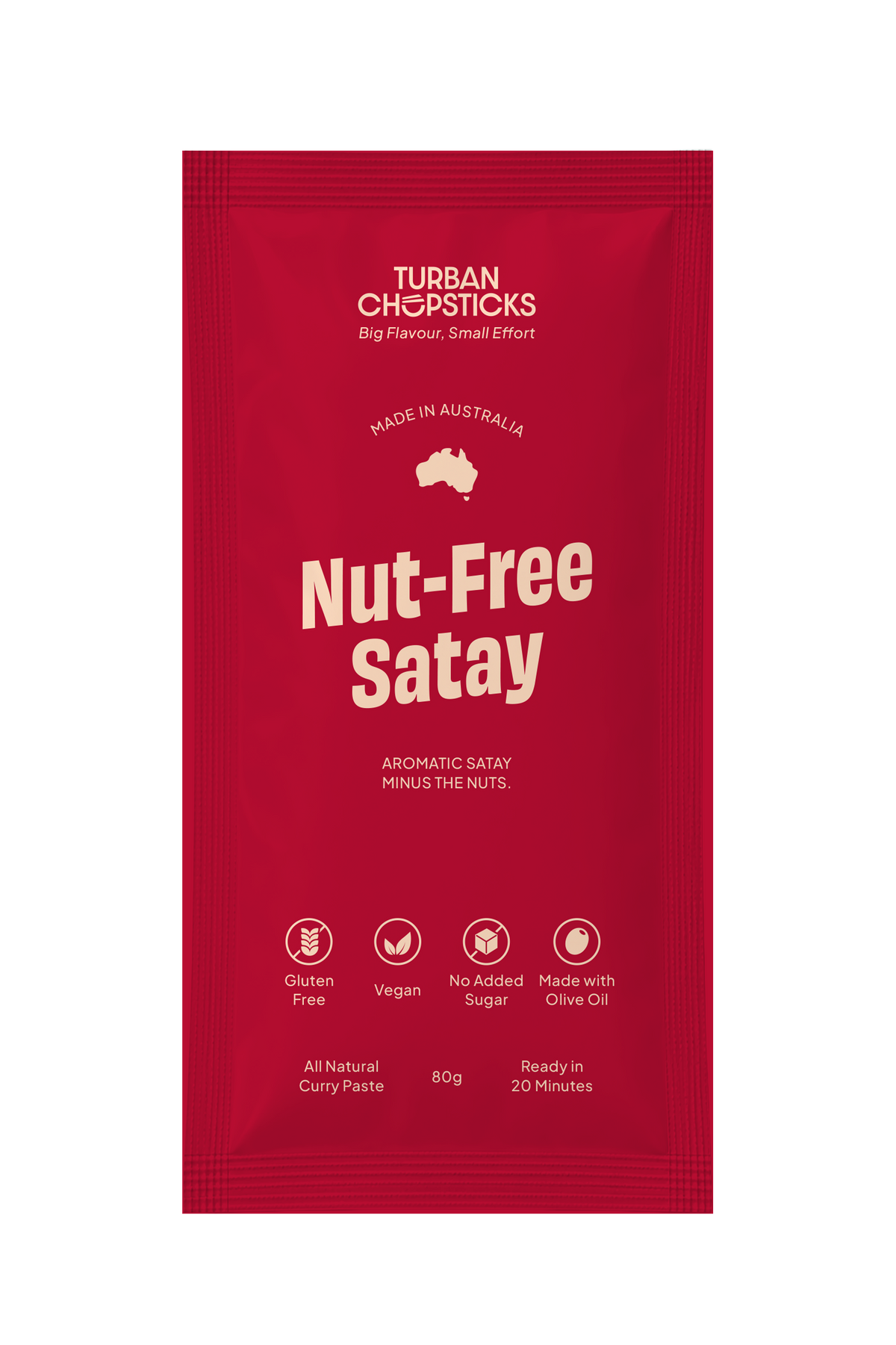 Turban Chopsticks Nut-Free Satay Curry Paste Sachet 80g