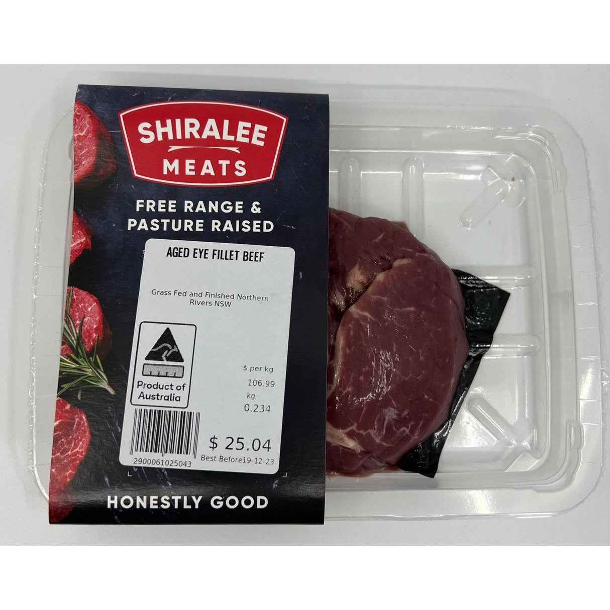 Shiralee Organic Meat Aged Beef Eye Fillet Per Kg
