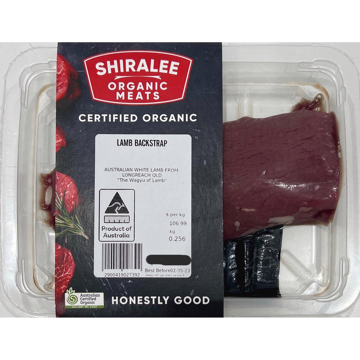 Shiralee Organic Meat Lamb Backstrap Per Kg