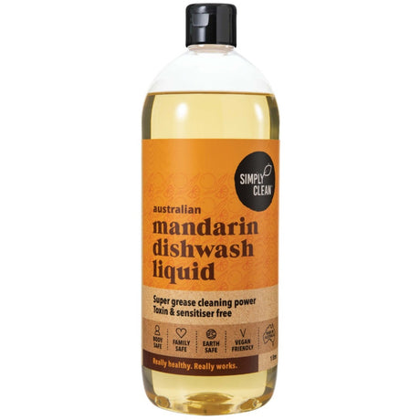 Simply Clean Mandarin Dishwash Liquid 1L