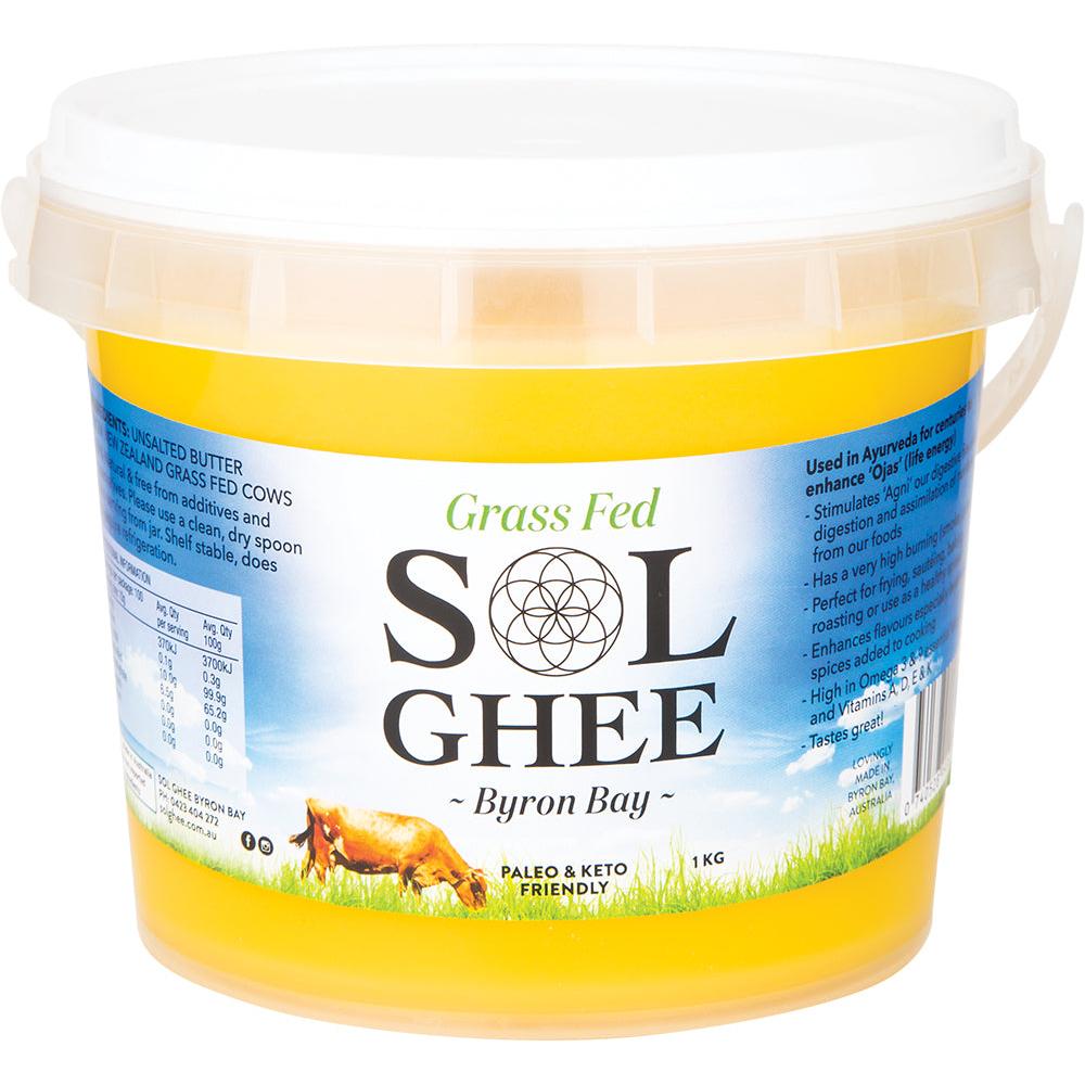 Sol Ghee Grass Fed Ghee 1kg tub