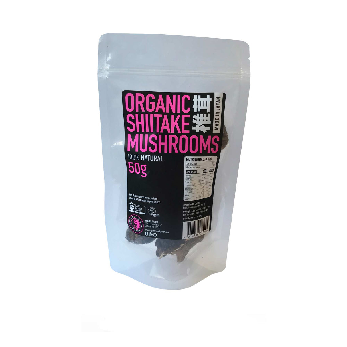 Spiral Foods Shiitake Mushrooms 50g