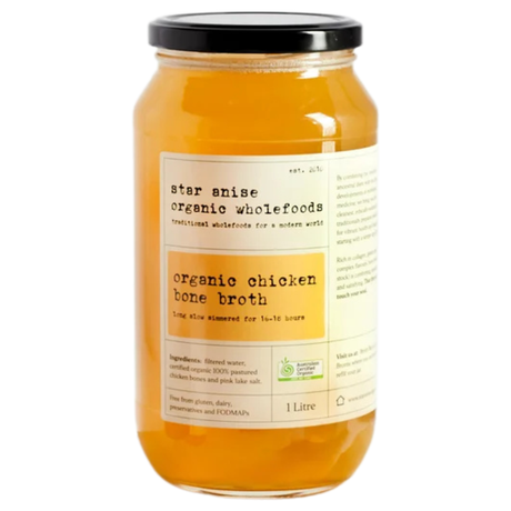 Star Anise Organic Chicken Bone Broth 1L glass bottle