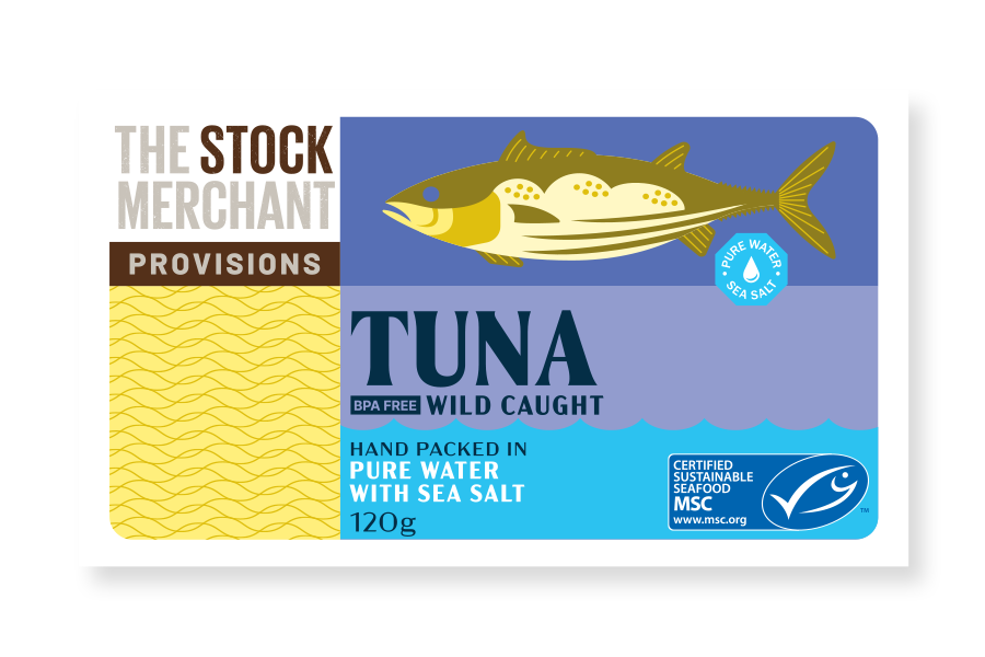 The Stock Merchant Stock Wild-Caught Tuna in Pure Water with Sea Salt 120g
