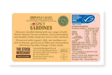 The Stock Merchant Spicy Sardines 120g