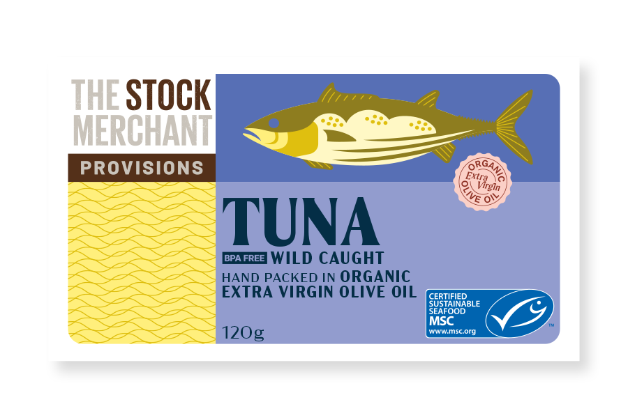 The Stock Merchant Tuna Organic Extra Virgin Olive Oil 120g