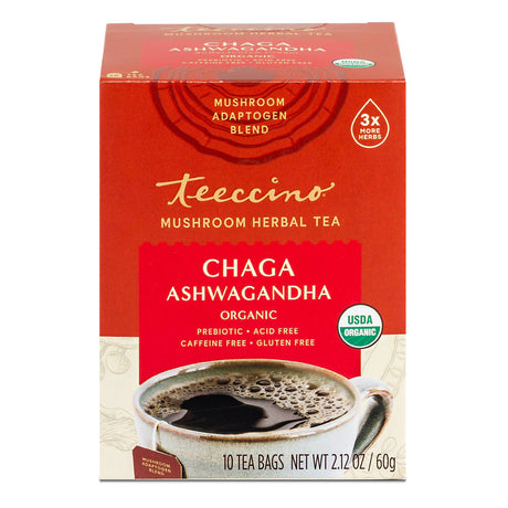 Teeccino Ashwagandha Mushroom x 10 Tea Bag