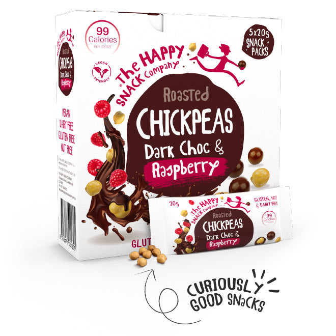 The Happy Snack Company Chickpea Raspberry Choc5x20g