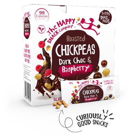 The Happy Snack Company Chickpea Raspberry Choc5x20g
