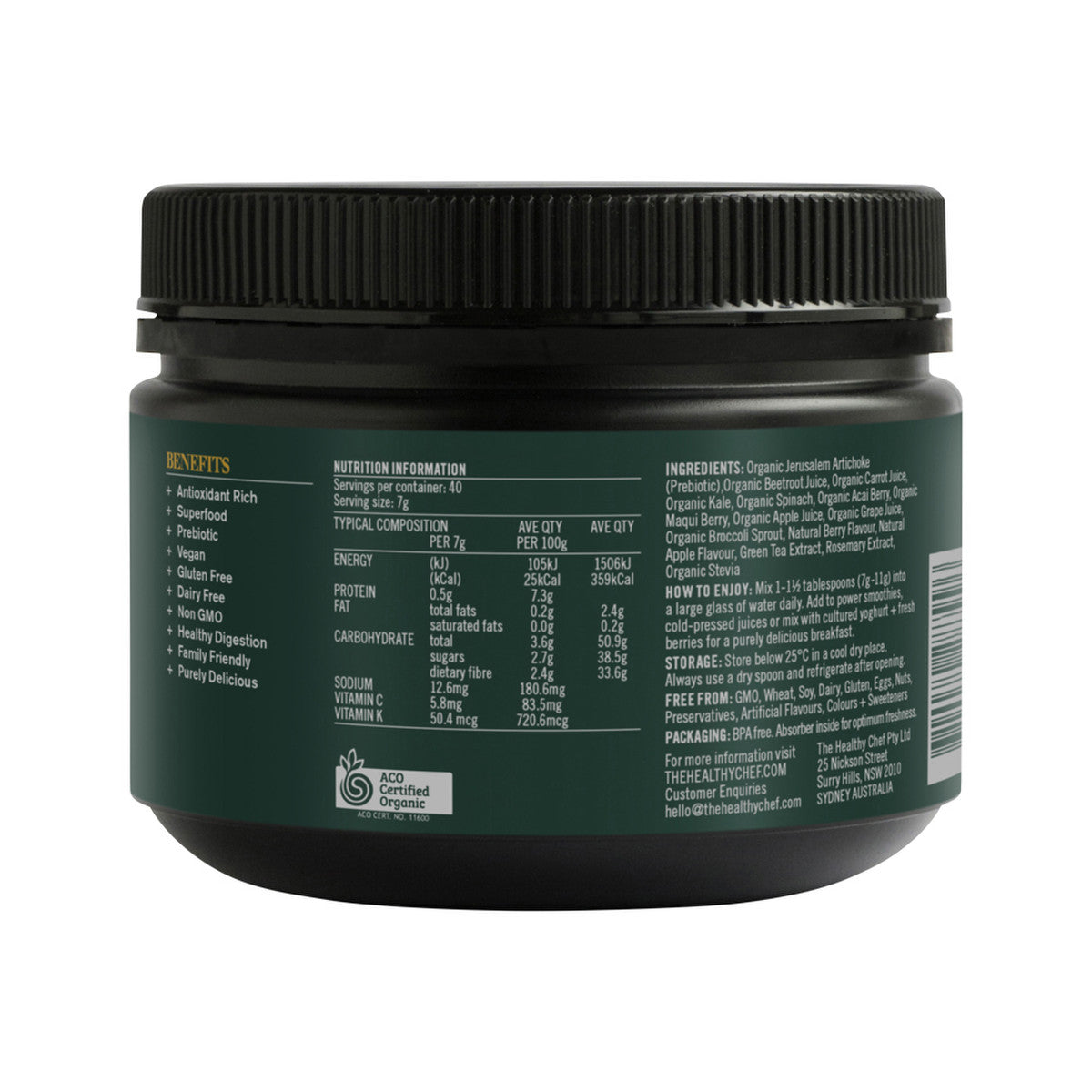 The Healthy Chef Superfood Wild Berry 280g
