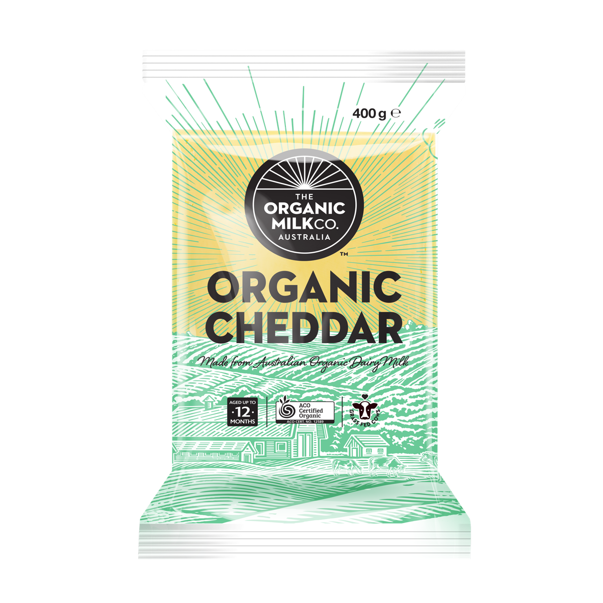 The Organic Milk Co Cheddar Block 400g