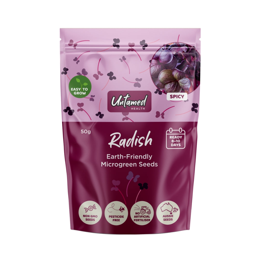 Untamed Health Radish Microgreen Seeds 50g