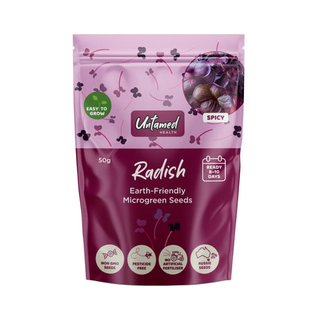 Untamed Health Radish Microgreen Seeds 50g