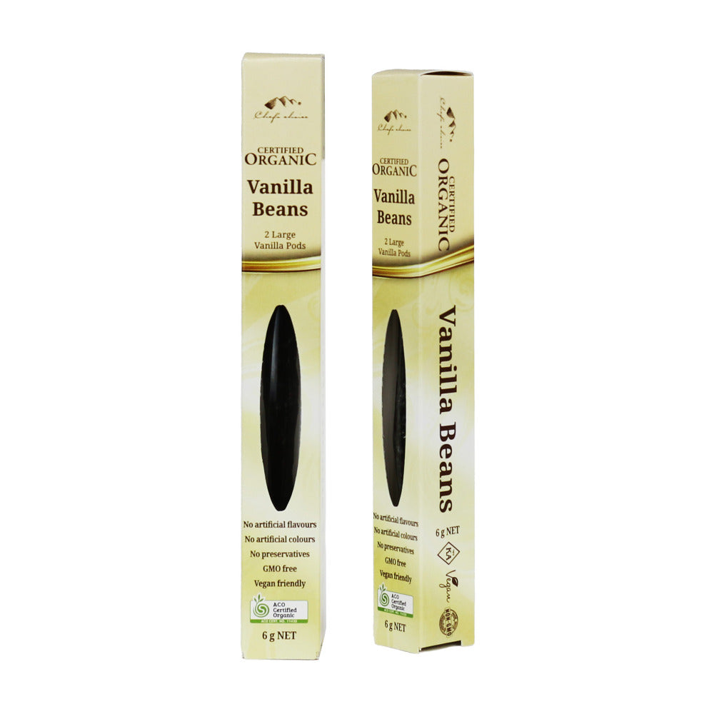 Chef's Choice Certified Organic Vanilla Beans 6g