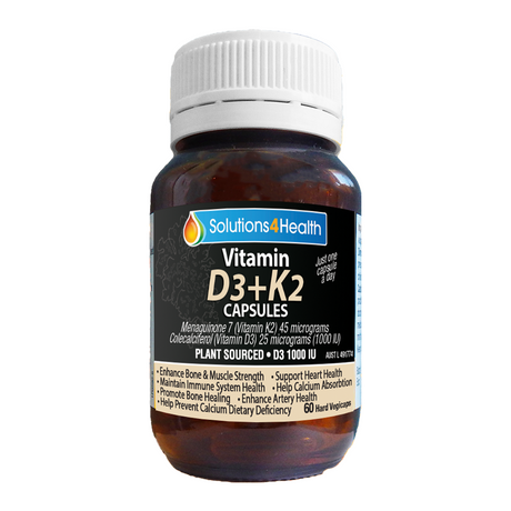 Solutions 4 Health Vitamin D3 + K2 60 Capsules