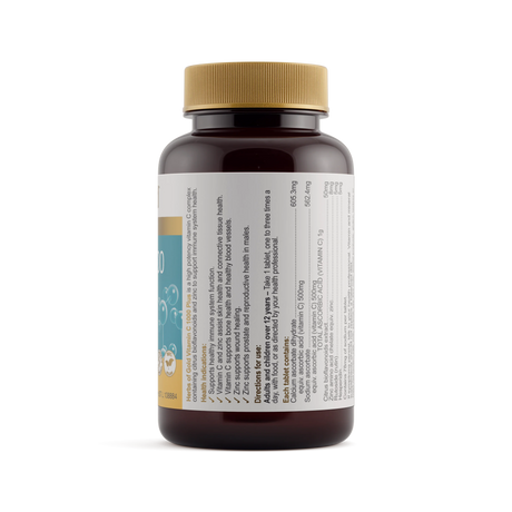 Herbs of Gold Vitamin C 1000 Plus Zinc 120t