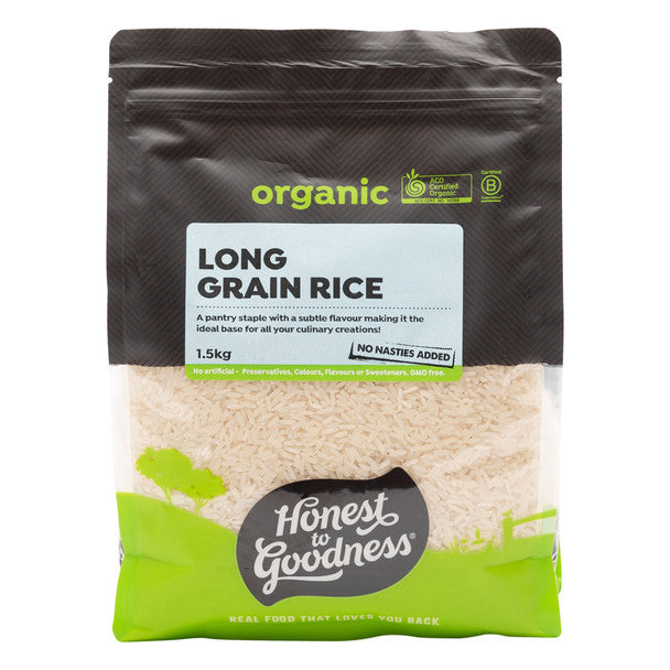 Honest to Goodness Organic White Long Grain Rice 1.5Kg