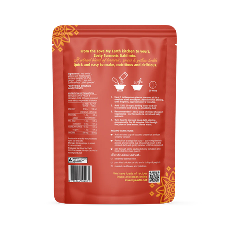 Love My Earth Organic Dahl Mix Zesty Turmeric 200G