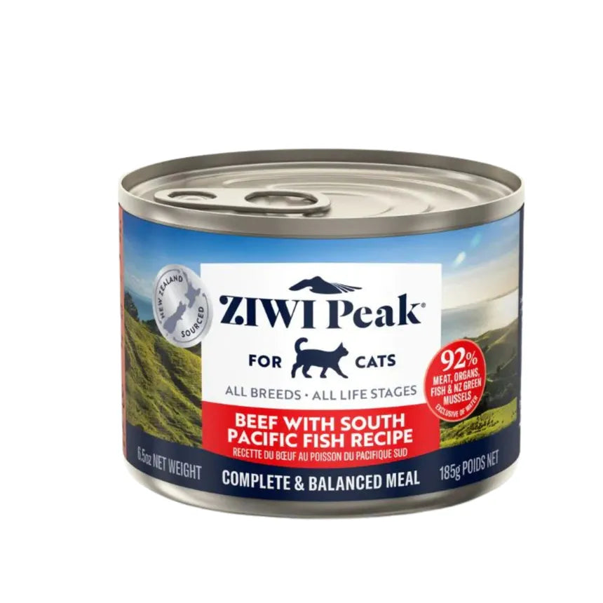 Ziwi Peak Beef with South Pacific Fish Wet Cat Food 185g