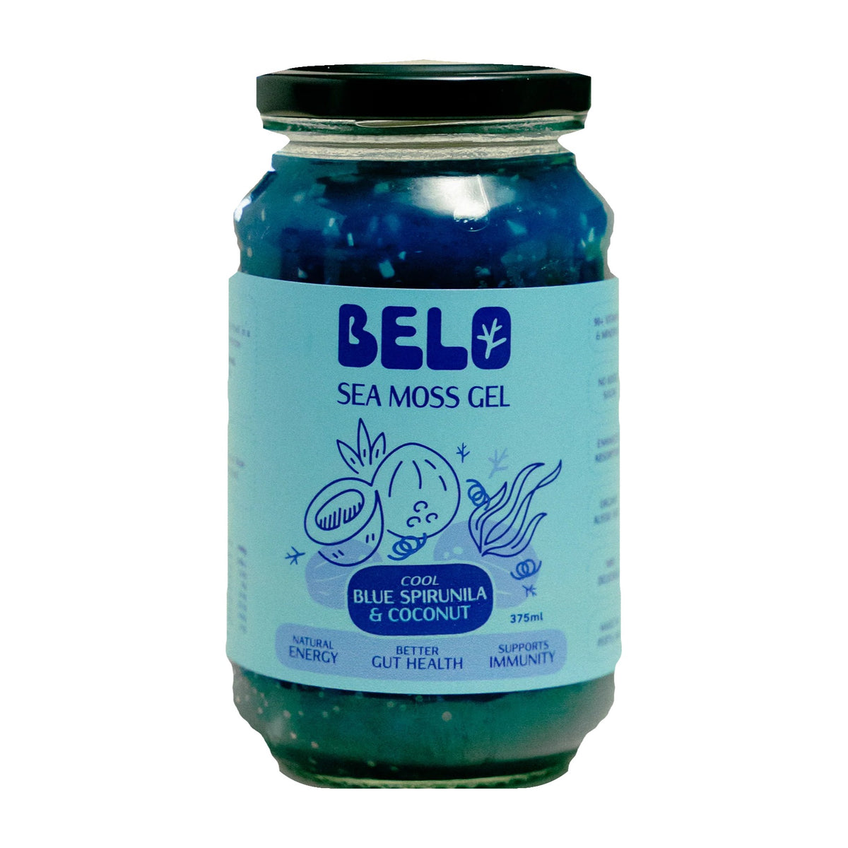 Belo Sea Moss Gel Blue Spirulina & Coconut jar