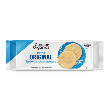 Ceres Organics Brown Rice Crackers Original 115g