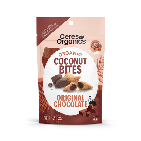 Ceres Organics Coconut Bites, Original Chocolate - 60g