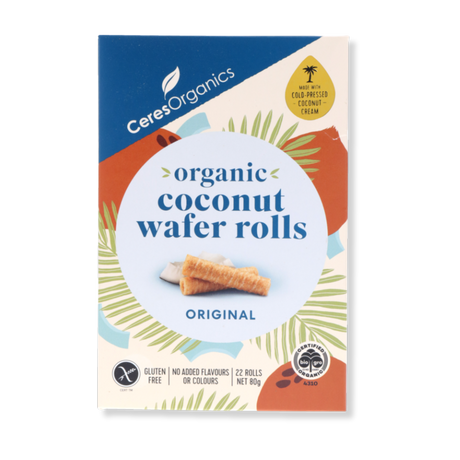Ceres Organics Coconut Wafer Rolls Original 80g