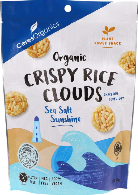 Ceres Organics Crispy Rice Clouds Sea Salt 50g