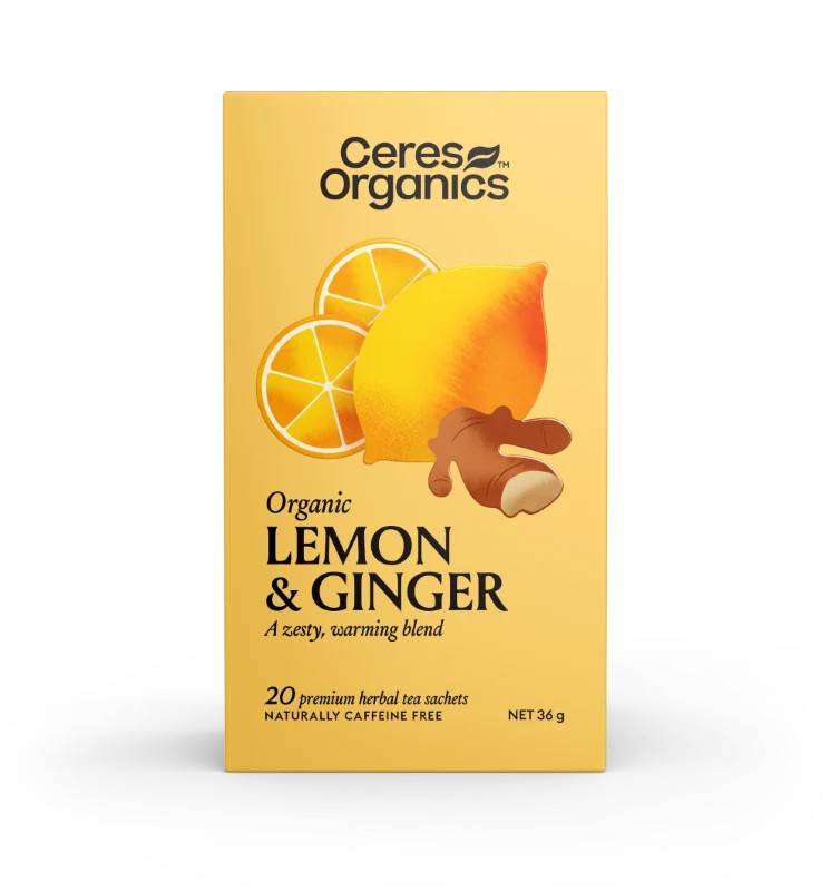 Ceres Organics Lemon & Ginger Herbal Tea 20tb