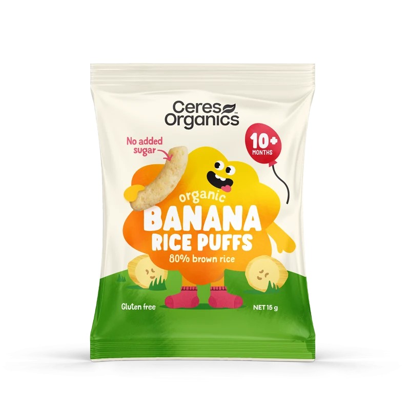 Ceres Organics Organic Baby Rice Puffs Banana 15g