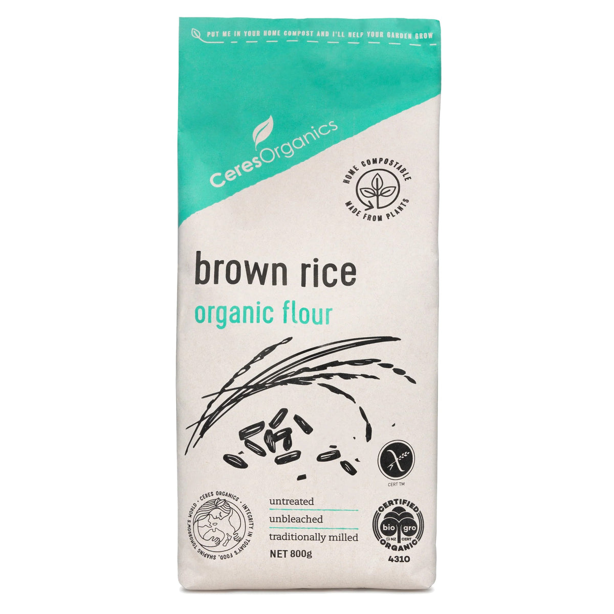 Ceres Organics Rice Brown Flour 800g