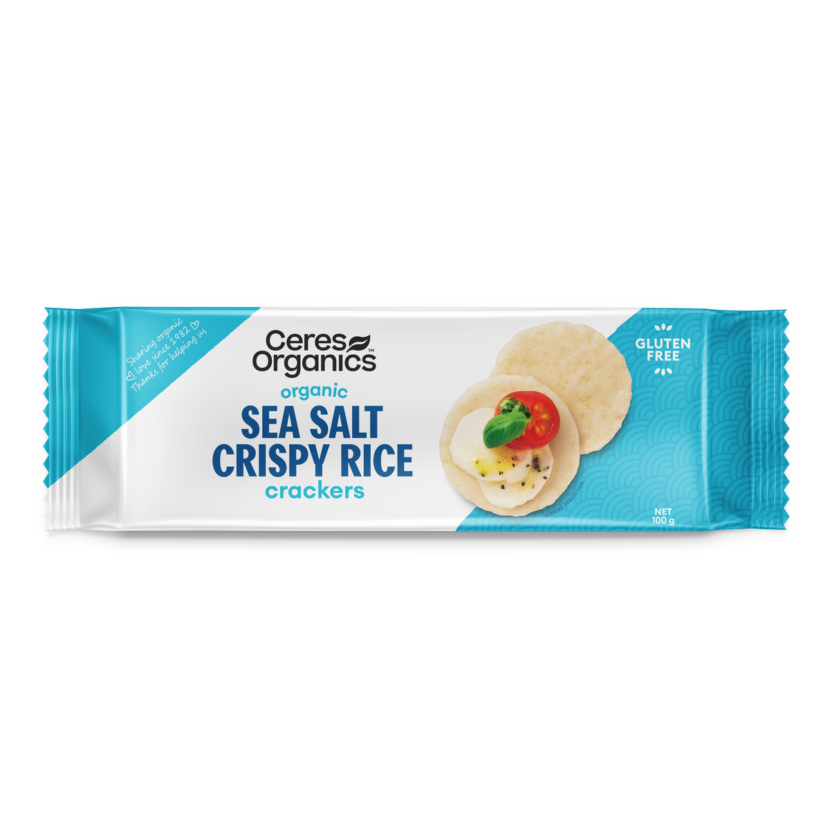 Ceres Organics Rice Crackers Sea Salt 100g
