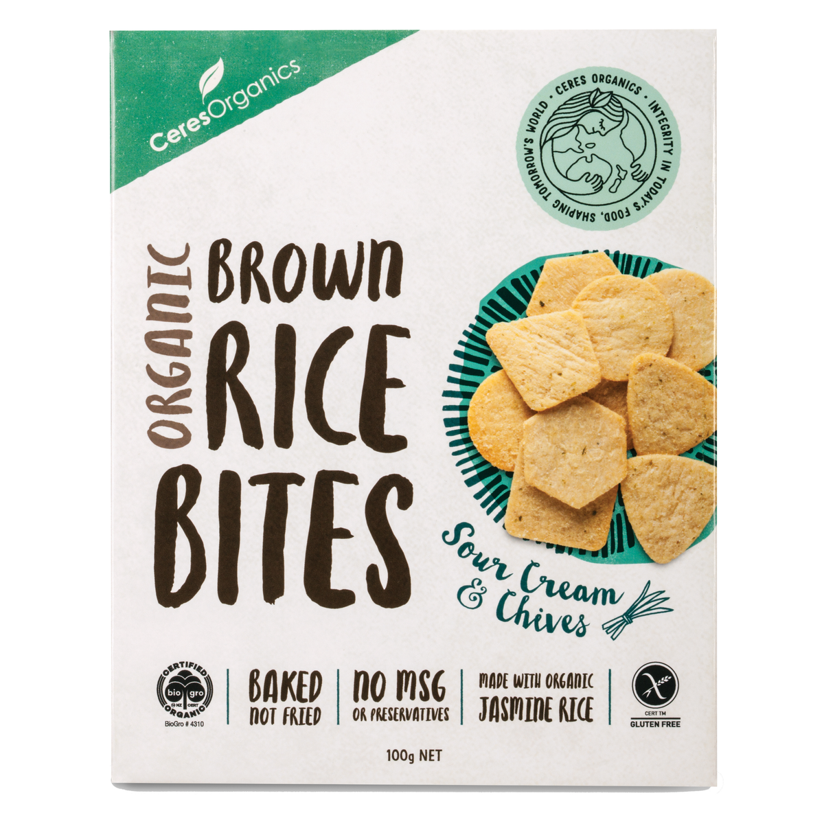 Ceres Organics Rice Sour Cream And Chives Box 100g