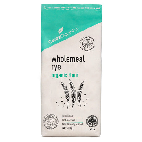 Ceres Organics Wholemeal Rye Flour 600g