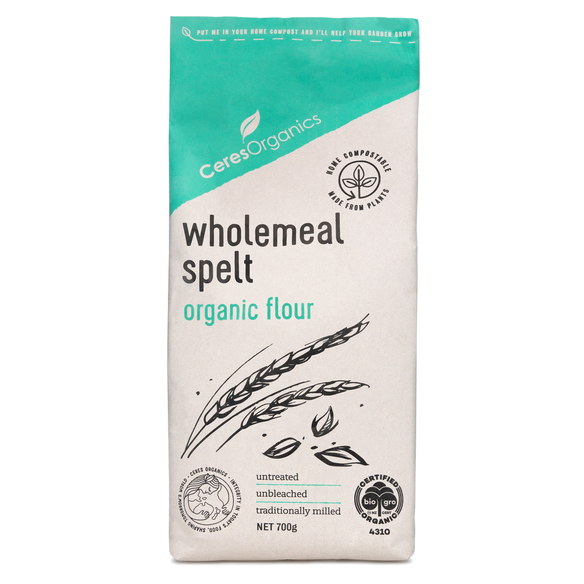 Ceres Organics Wholemeal Spelt Flour 700g