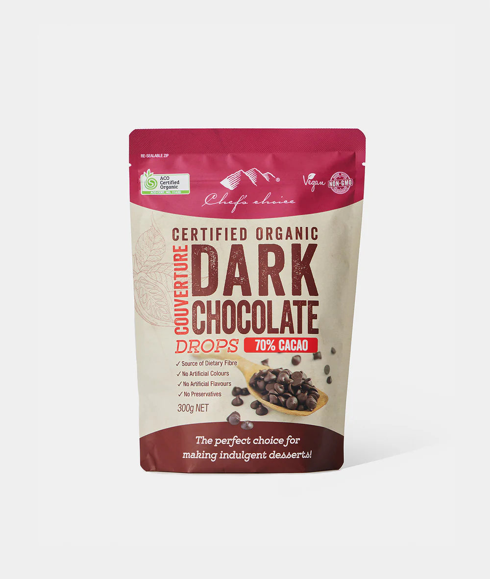 Chef Choice Dark Choc Drops 300g