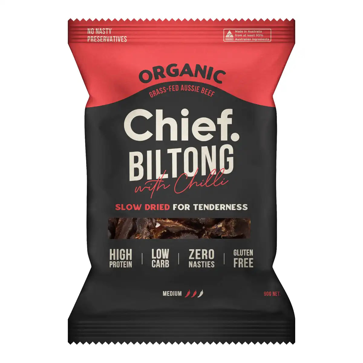 Chief Organic Biltong Cayenne Chilli 90g