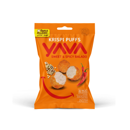 Yava Krispi Puffs Sweet Spicy 35g pack