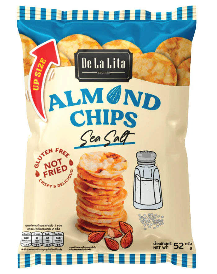 De La Lita Almond Chips Sea Salt 52g