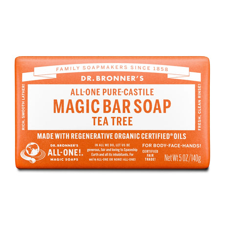 Dr. Bronner's Pure-Castile Bar Soap Tea Tree 140g