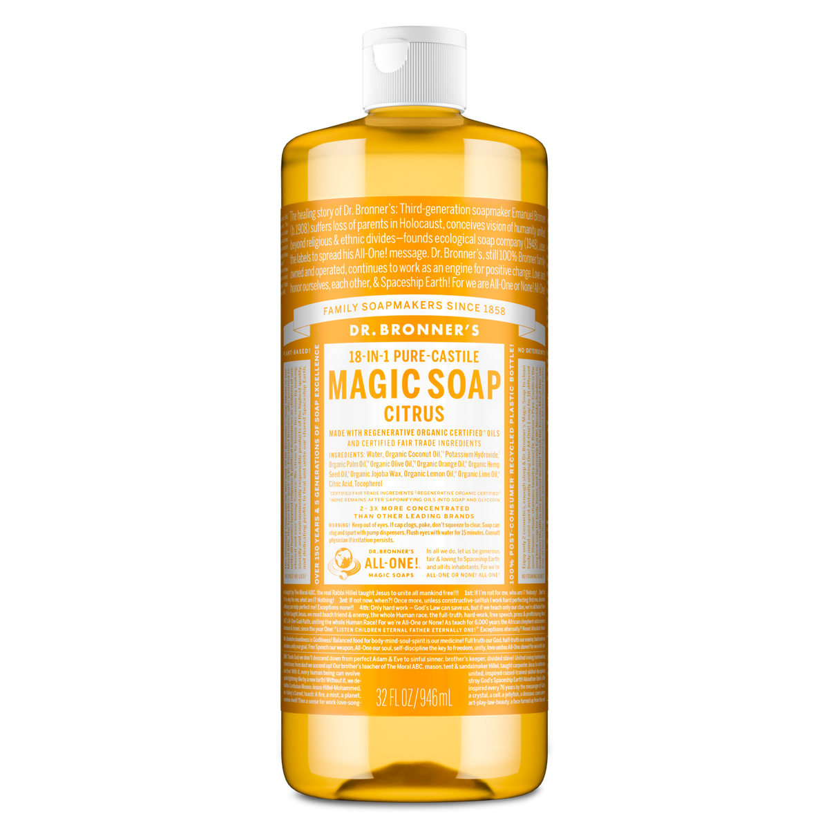 Dr. Bronner's Pure-Castile Liquid Soap Citrus 946ml