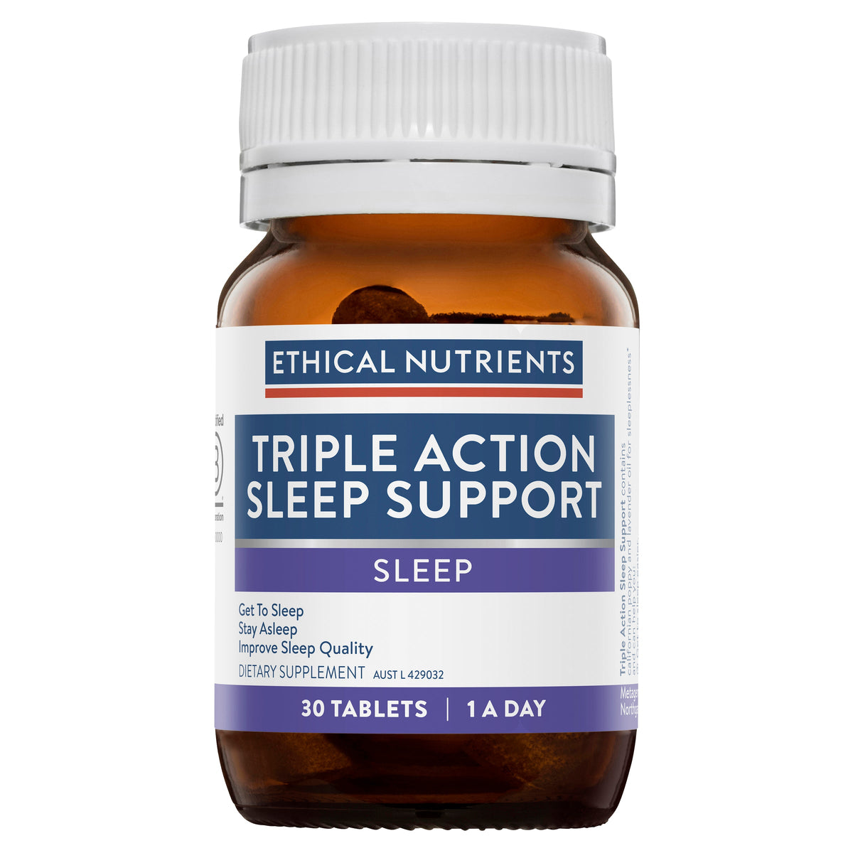 Ethical Nutrients Triple Action Sleep Support 30 Tablets