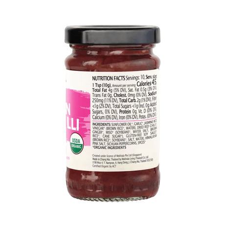 Mekhala Organic Sichuan Mala Chilli Paste With Sichuan Peppercorns 100g