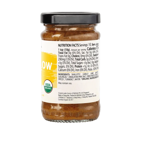 Mekhala Organic Thai Yellow Curry Paste With Cloves and Cinnamon 100g