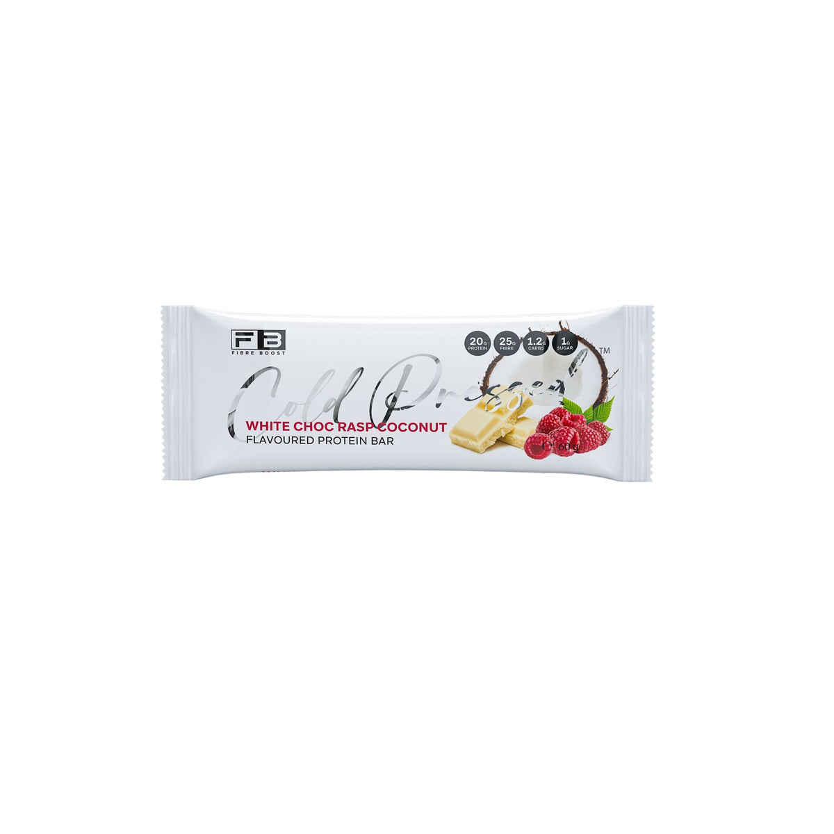 Fibre Boost White Choc Raspberry Coconut Protein Bar 60g